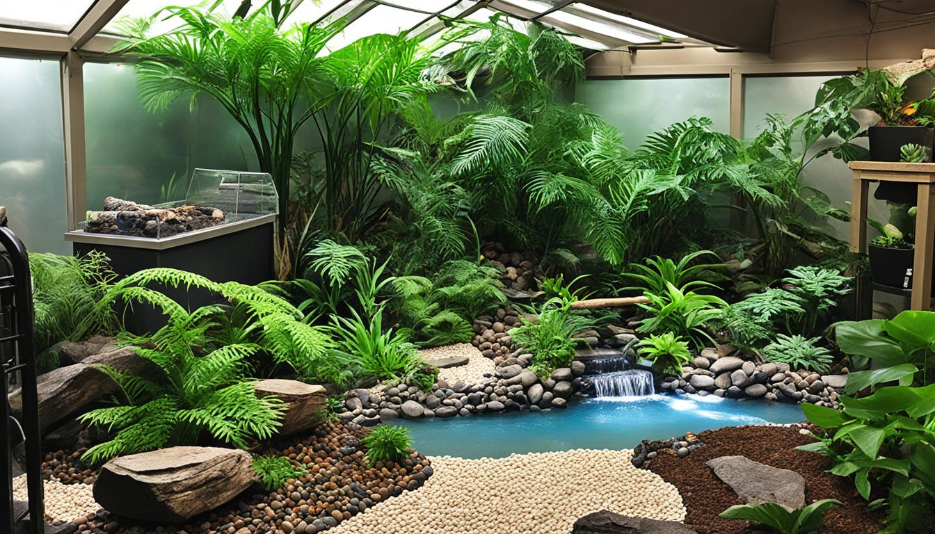 Exotic pet habitat setup