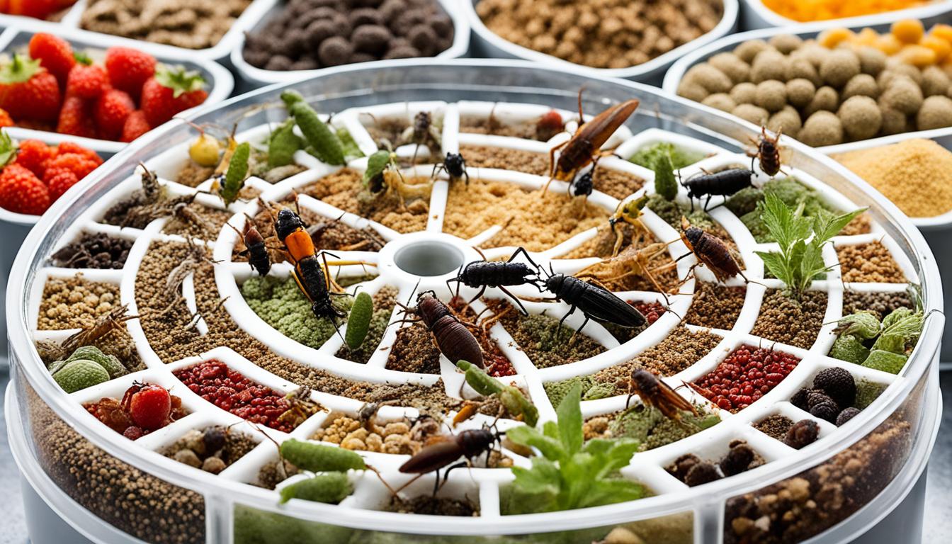 Gut loading and dusting feeder insects for insectivorous pets