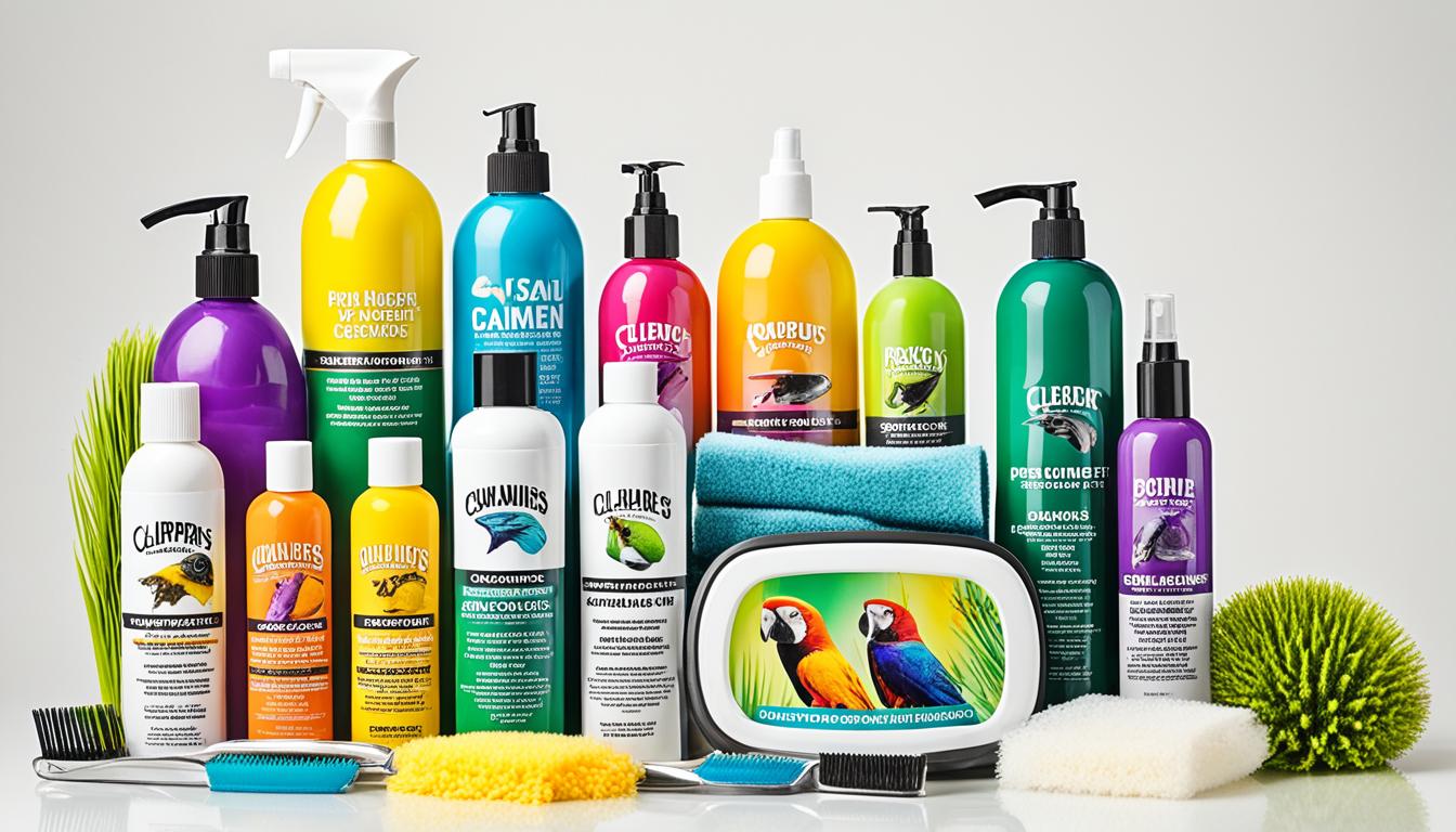 Exotic pet cleaning and maintenance products