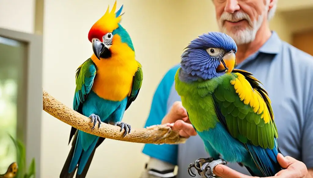teaching exotic birds